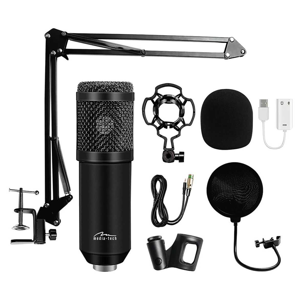 Micrófono Media Tech MT397K Negro